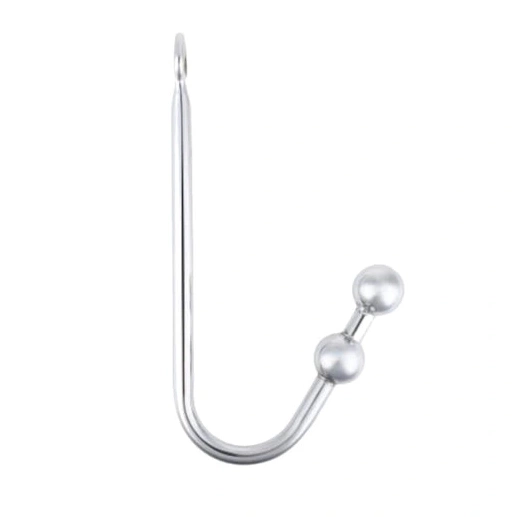 Hook Anal Two Balls 4417 Steel Pleasurable Stainless 1226